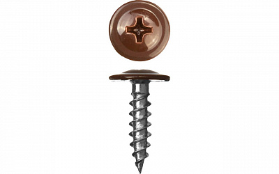 Саморез RAL 8017 с пресс-шайбой острый