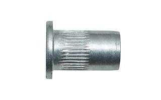 Заклепка резьбовая, цилиндрический бортик, с насечкой ст